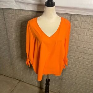 Chaus Women's Orange V-Neck Top